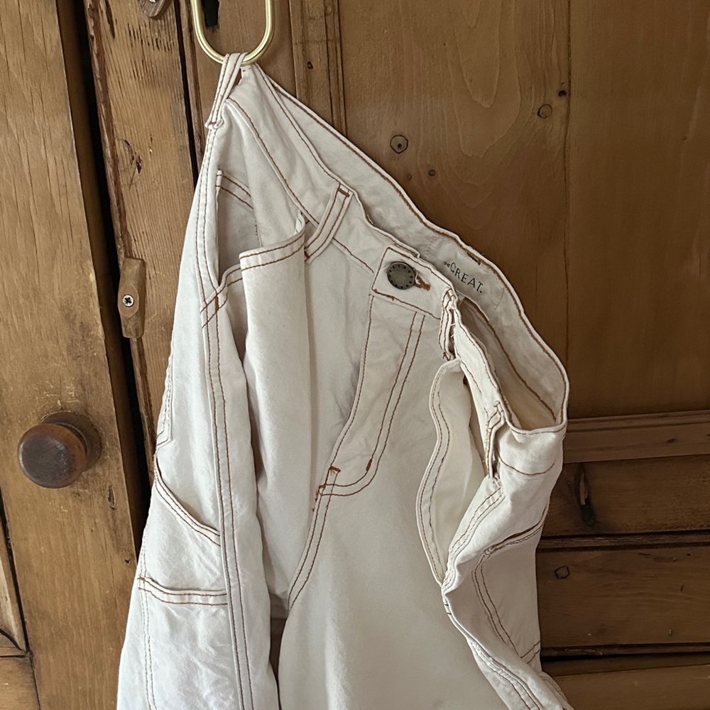 THE GREAT. Cream Women's Carpenter Jeans